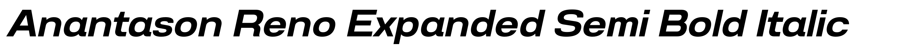 Anantason Reno Expanded Semi Bold Italic